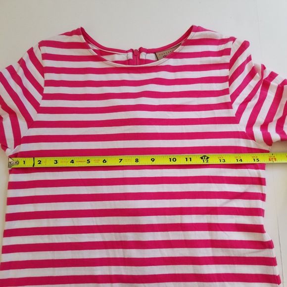 Florence Eiseman Studio 342 Dress Girls 16 Pink White Striped Navy Blue - Picture 6 of 12